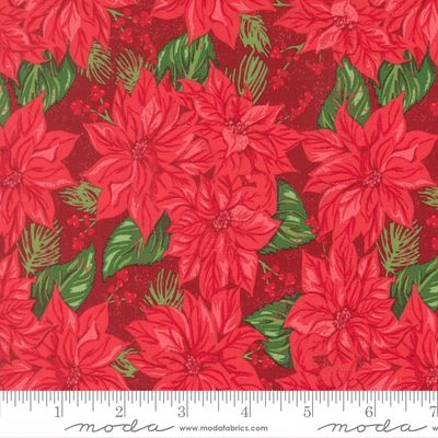 Holiday Cheer Vintage Poinsettia Cardinal