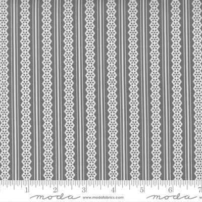 Buttercup and Slate Lace Slate - 1 yard End of Bolt