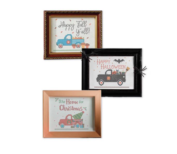 Machine Embroidery Vintage Holiday Trucks - Vol. 1