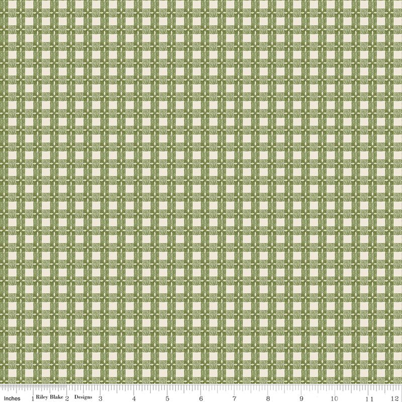 Baked With Love Tablecloth Olive - One Yard Cut