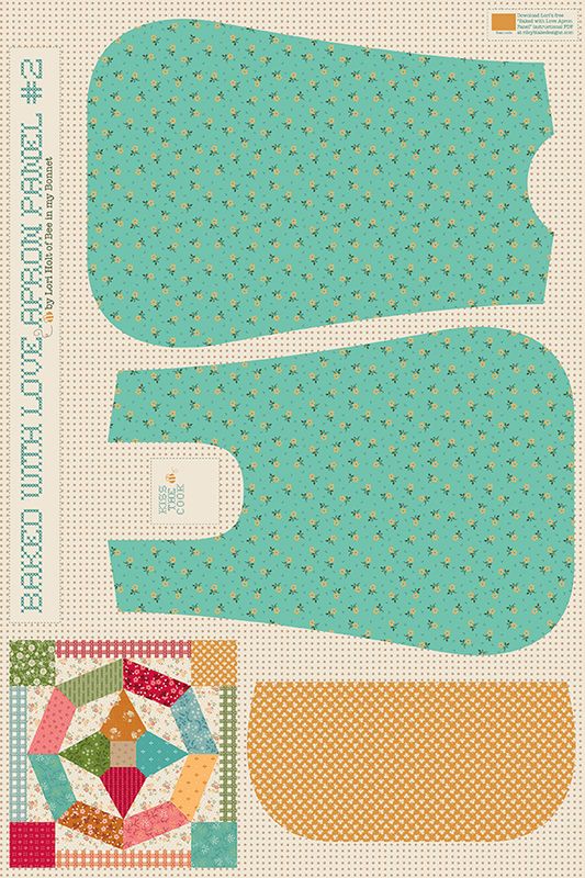 Baked With Love 36" x 54" Apron Panel #2