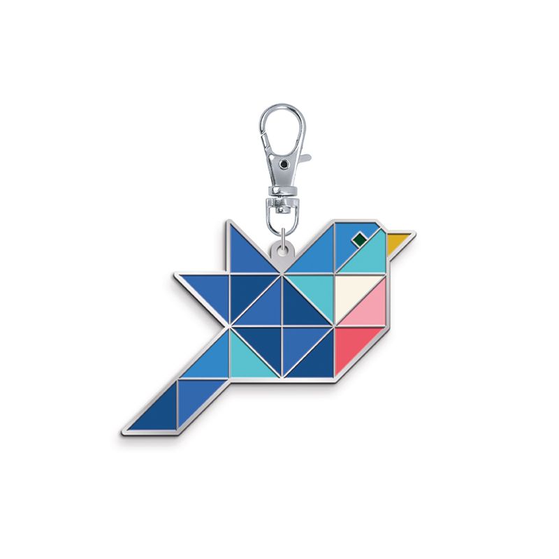 Riley Blake Designs Bird Patchwork Enamel Charm