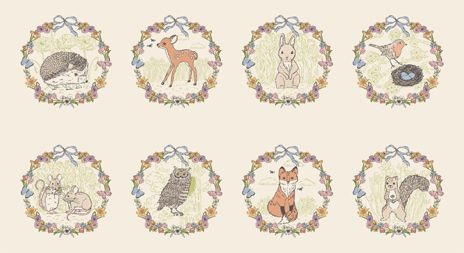 My Secret Garden Animal 8 Square Panel