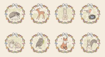 My Secret Garden Animal 8 Square Panel