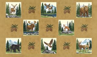 Northwoods Lodge Panel - Fawn