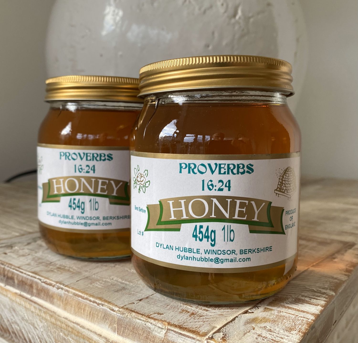 2 X 1lb jars of "Proverbs 16:24" Honey