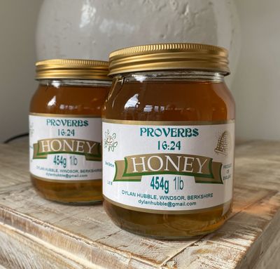 2 X 1lb jars of "Proverbs 16:24" Honey