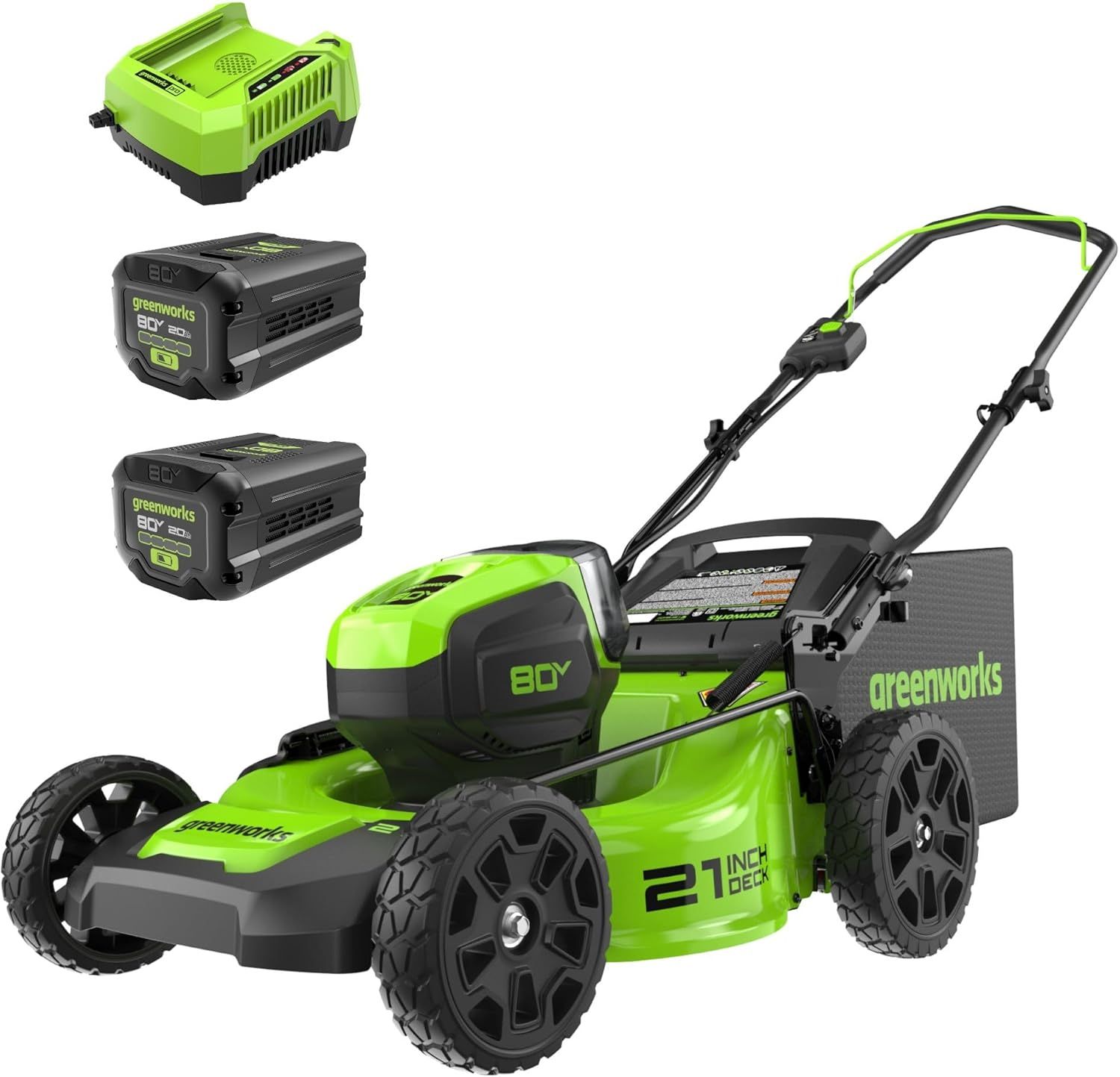 Greenworks 80V 21&quot; Brushless Cordless Lawn Mower 2.0Ah