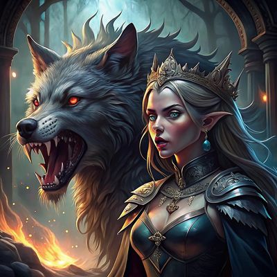 Wolf and Queen T-Shirt - Handcrafted 100% Cotton Unisex Tee Wolf and Queen T-Shirt - Handcrafted 100% Cotton Unisex Tee