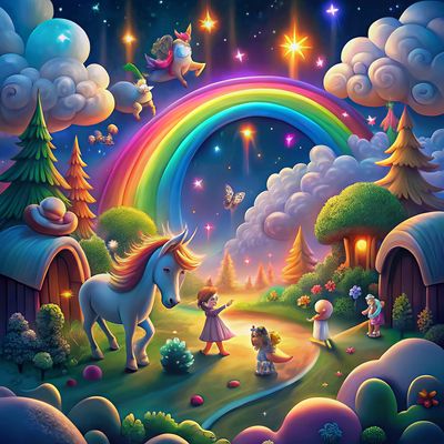 Kids Rainbows and Unicorns Hoody