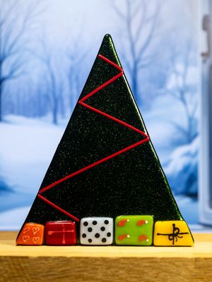 Juletræ med pakker, til lys