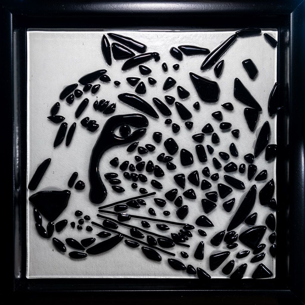 Glasbillede, sneleopard
