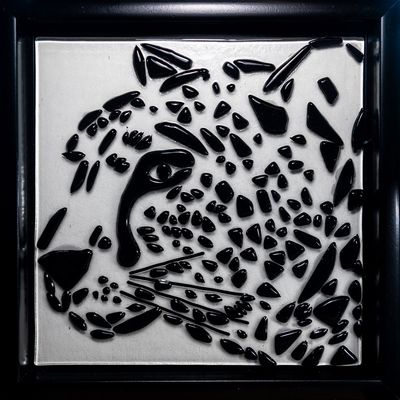 Glasbillede, sneleopard