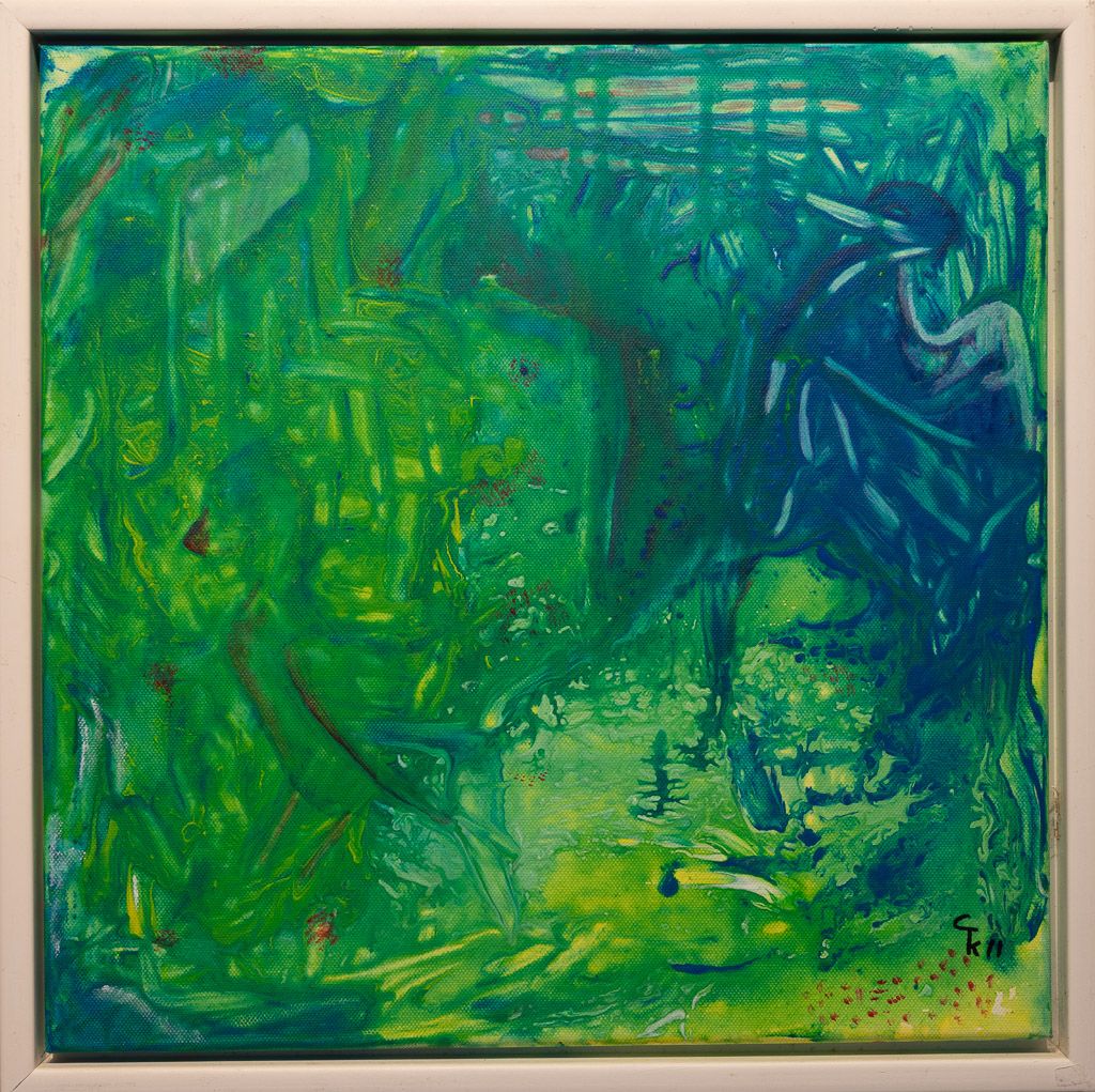 Abstrakt maleri. Skov