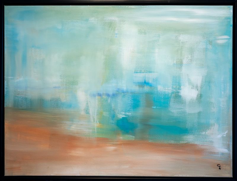 Abstrakt maleri, pastelfarver