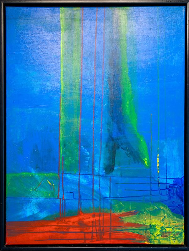 Abstrakt maleri, pastel #02