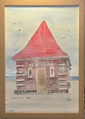 Maleri, Anne-Mette, Akvarel, Det lille vejer bodhus