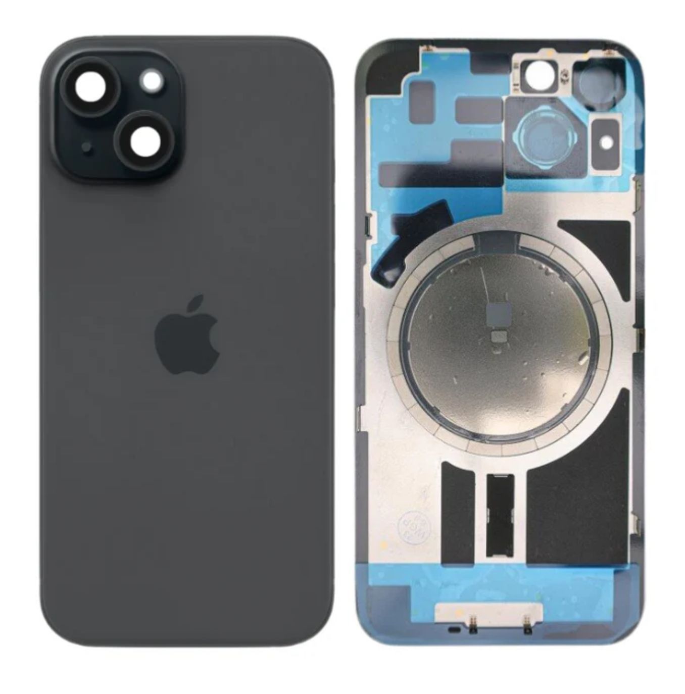 Klapka tylna +Magnesy+Szkiełka+Mocowania iPhone 15 Plus  Kolor czarny
