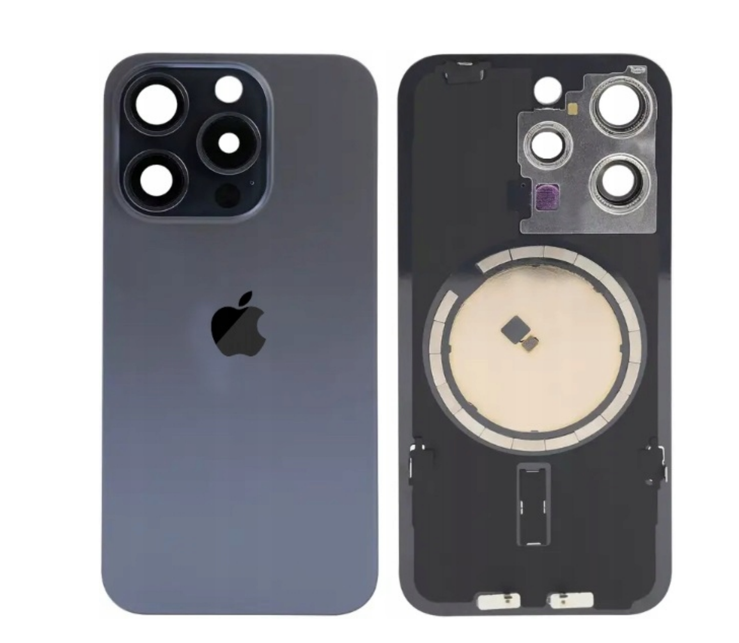 Klapka tylna +Magnesy+Szkiełka+Mocowania iPhone 15 Pro Max Kolor niebieski
