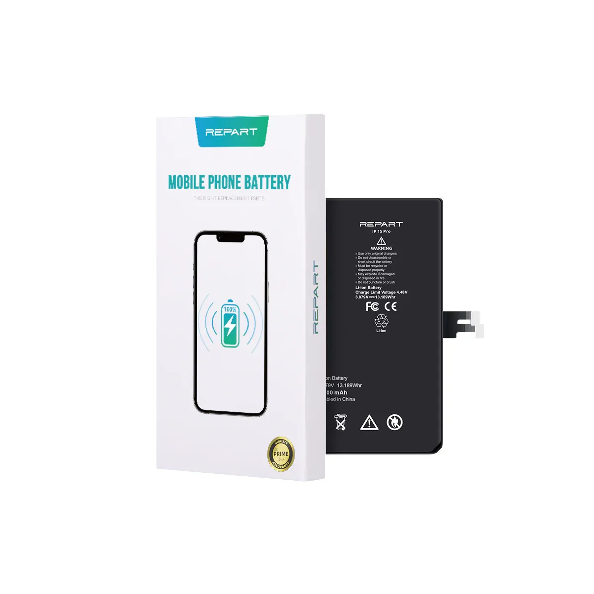 Bateria Akumulator do iPhone 15 Pro Zwiększona pojemność 3400mAh REPART