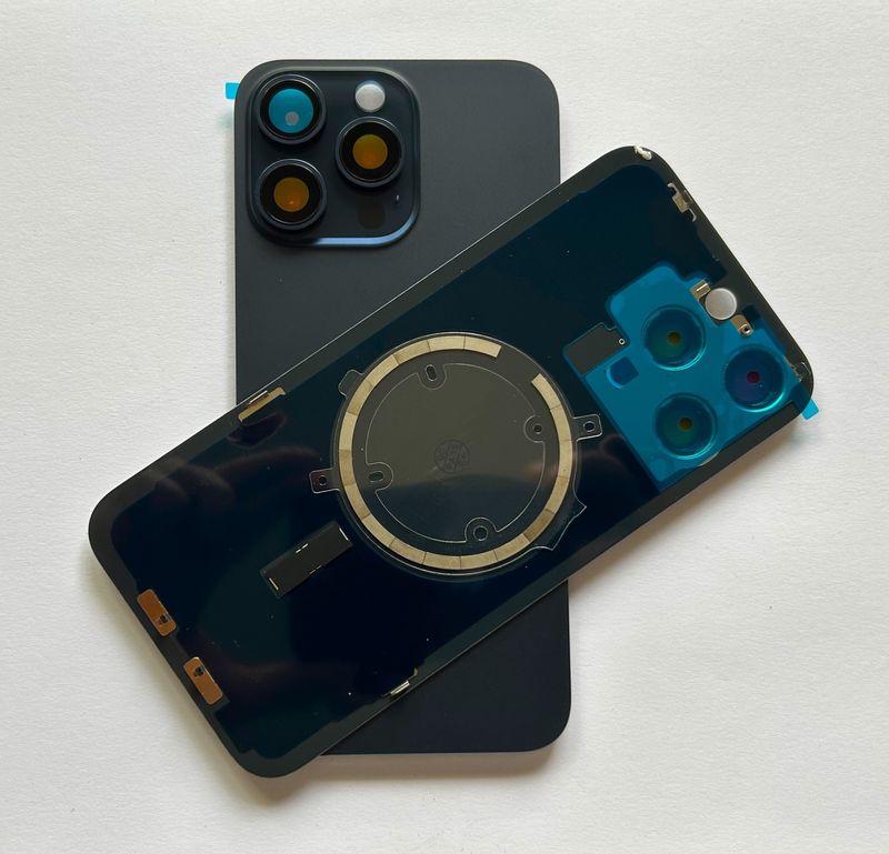 Tylna klapka  iPhone 15 Pro Max Blue  Niebieska +Magnesy+Szkiełka Jakość PREMIUM Jedna-Część !