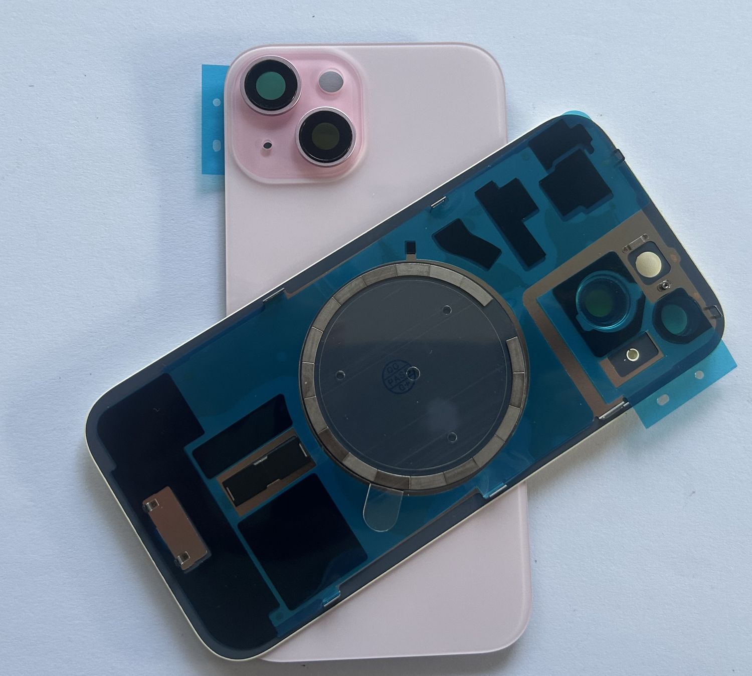 Tylna klapka  iPhone 15 Pink Różowa +Magnesy+Szkiełka Jakość PREMIUM Jedna-Część !