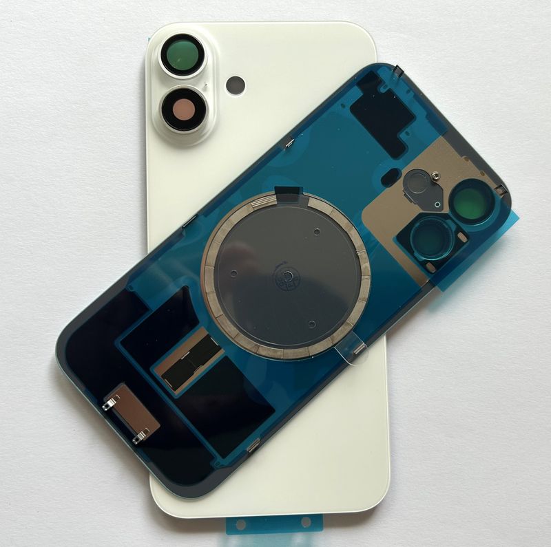 Tylna klapka  iPhone 16 White Biała +Magnesy+Szkiełka Jakość PREMIUM Jedna-Część !