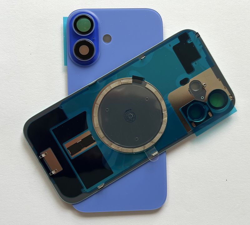 Tylna klapka  iPhone 16 Plus  Niebieska Ultramarine +Magnesy+Szkiełka Jakość PREMIUM Jedna-Część !