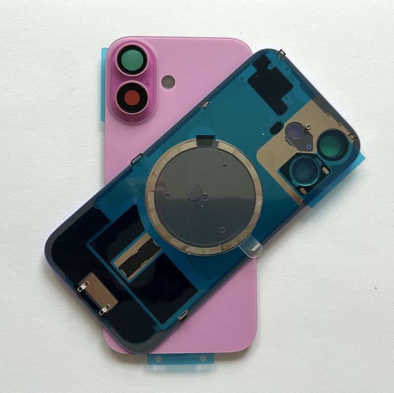 Tylna klapka  iPhone 16 Plus Różowa Pink +Magnesy+Szkiełka Jakość PREMIUM Jedna-Część !