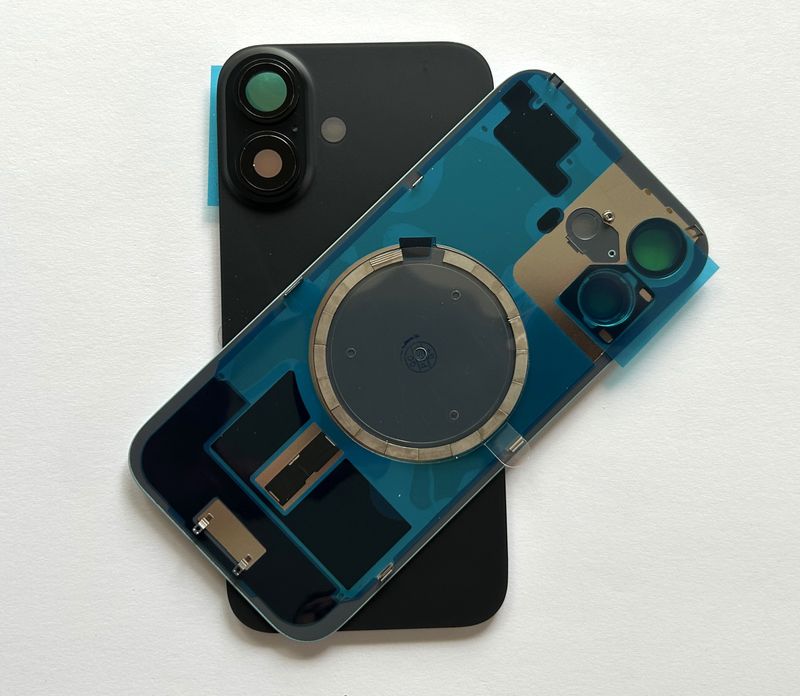 Tylna klapka  iPhone 16  Czarna Black +Magnesy+Szkiełka Jakość PREMIUM Jedna-Część !
