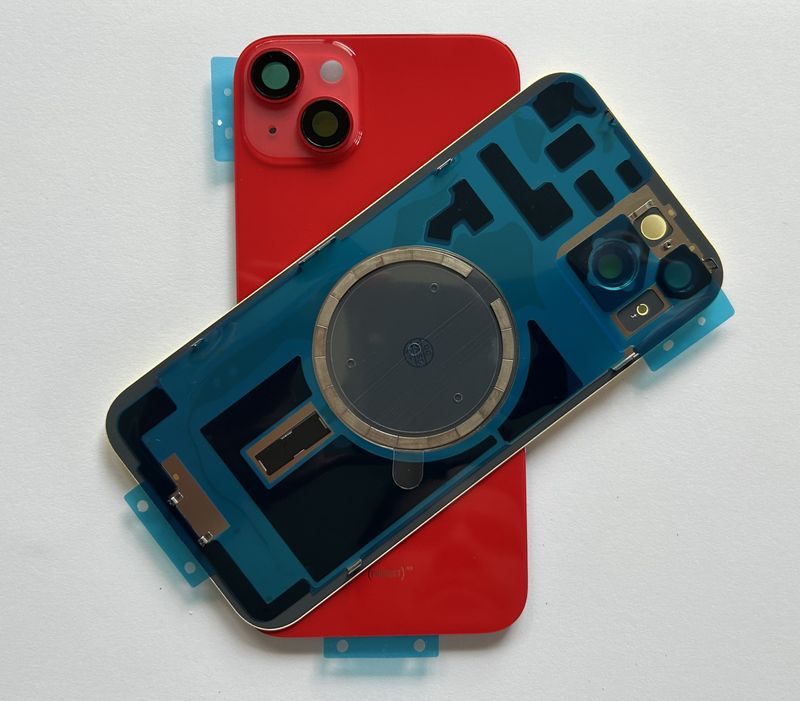 Tylna klapka  iPhone 14 Plus Red Czerwona +Magnesy+Szkiełka Jakość PREMIUM Jedna-Część !