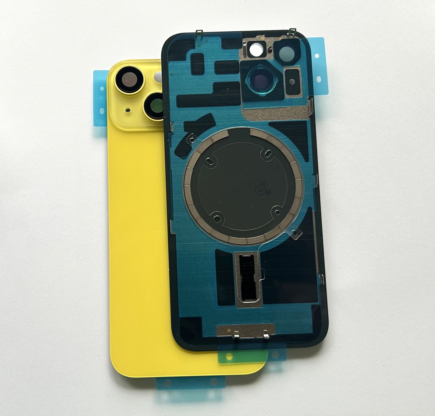 Tylna klapka  iPhone 14 Plus Żółta Yellow +Magnesy+Szkiełka