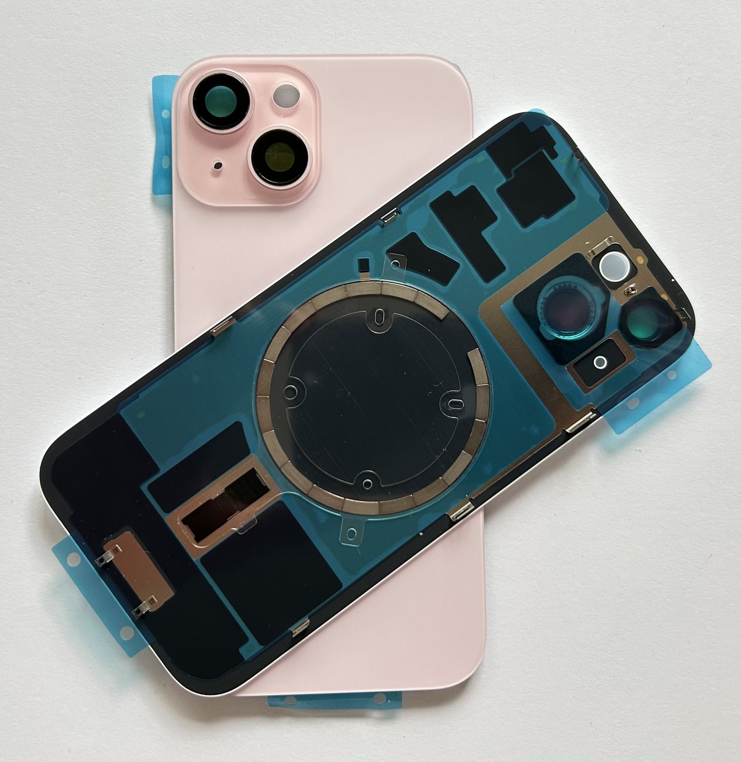 Tylna klapka  iPhone 15 Plus Różowy Pink +Magnesy+Szkiełka