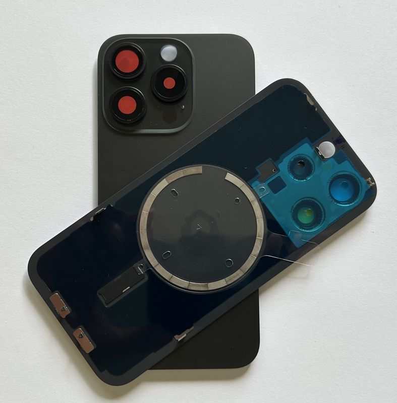 Tylna klapka  iPhone 15 Pro Black Czarna +Magnesy+Szkiełka
