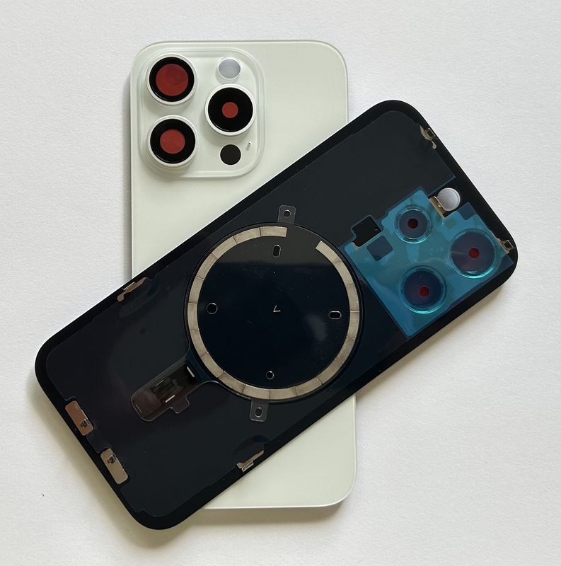 Tylna klapka  iPhone 15 Pro Max Biała White +Magnesy+Szkiełka