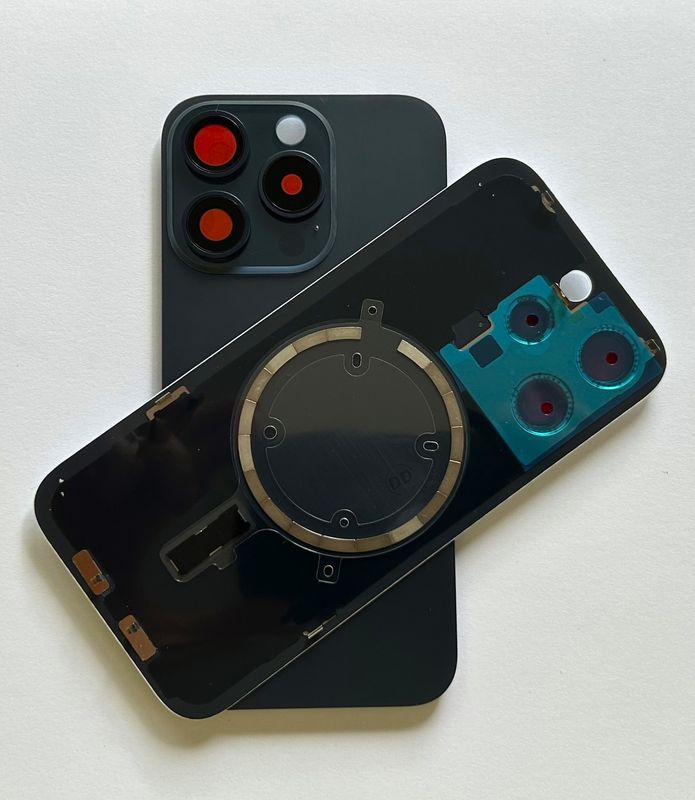 Tylna klapka  iPhone 15 Pro Niebieska Blue +Magnesy+Szkiełka