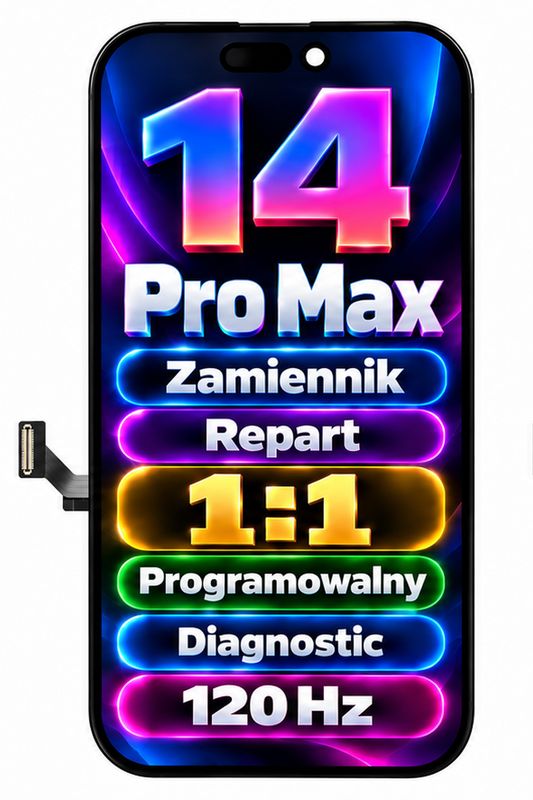 Wyświetlacz 1:1 do iPhone 14 Pro Max Repart Ultra Diagnostic soft oled