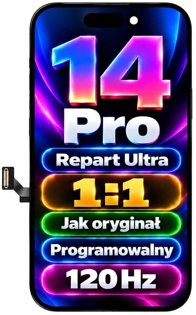 Ekran iPhone 14 Pro Programowalny 1:1 Repart ultra 120Hz Solf Oled