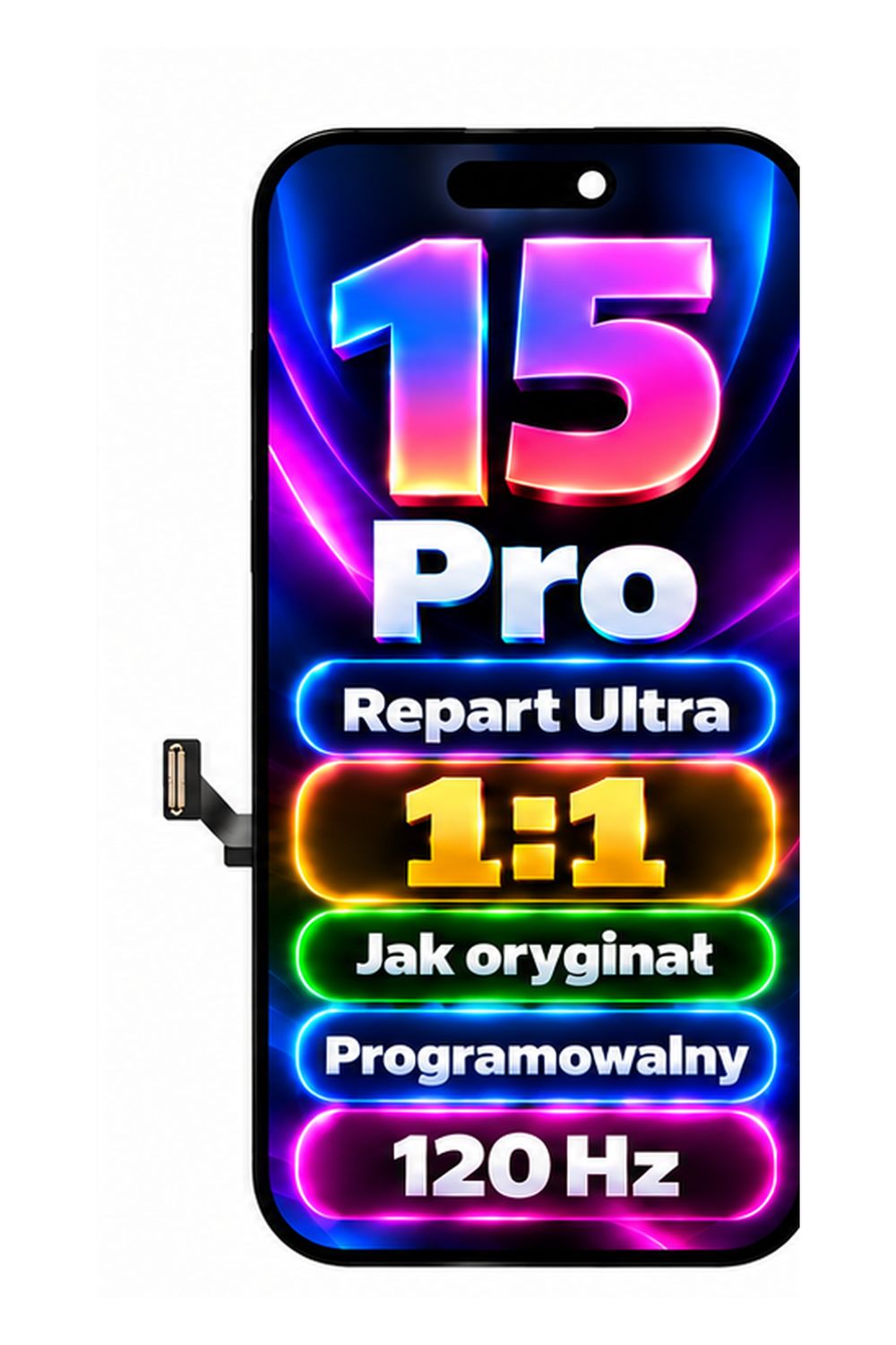 Ekran iPhone 15 Pro  Programowalny 1:1 Repart ultra 120Hz Solf Oled