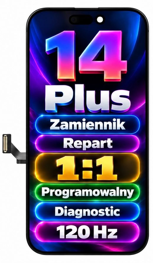 Ekran iPhone 14 Plus Programowalny 1:1 Repart ultra 120Hz Solf Oled