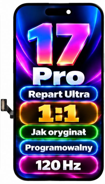 Ekran iPhone 17 Pro Programowalny 1:1 Repart ultra 120Hz Solf Oled