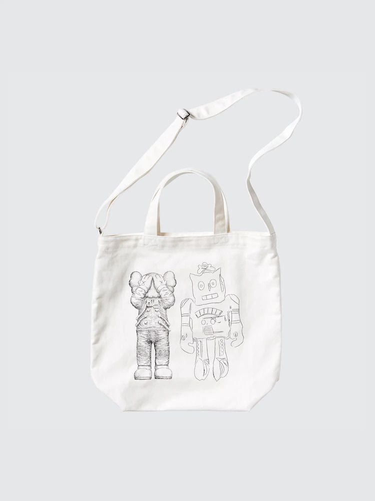 Kaws x Uniqlo x Andy Warhol Totebag biały