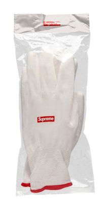 Supreme Rubberized Gloves białe