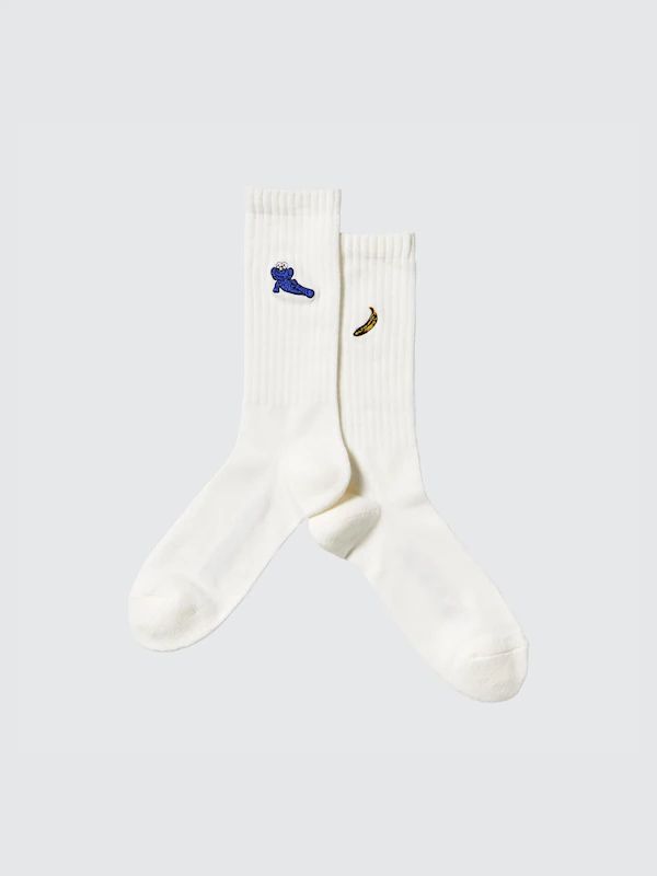 Skarpetki Kaws x Uniqlo x Andy Warhol Banana Białe