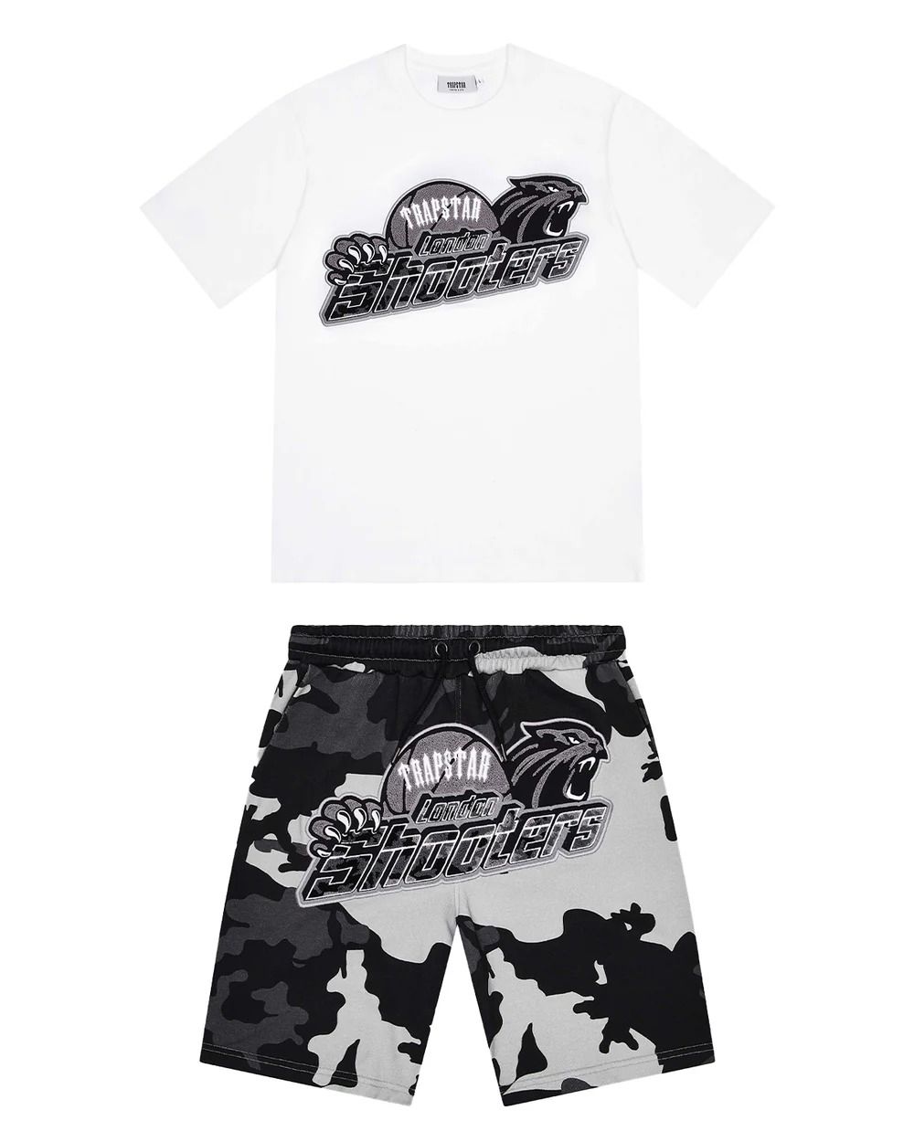 Trapstar Shooters Shorts Set - Black Camo