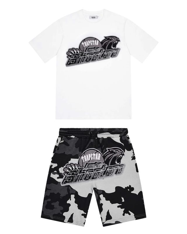 Trapstar Shooters Shorts Set - Black Camo