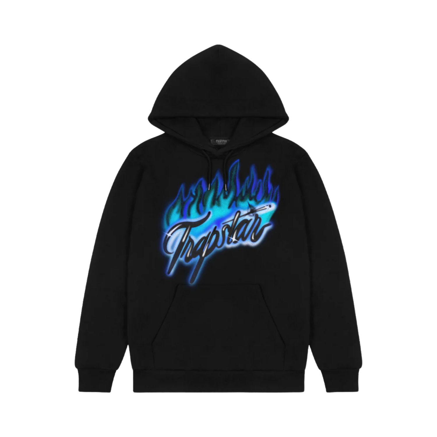 Trapstar Flame Print Hoodie - Black/Purple