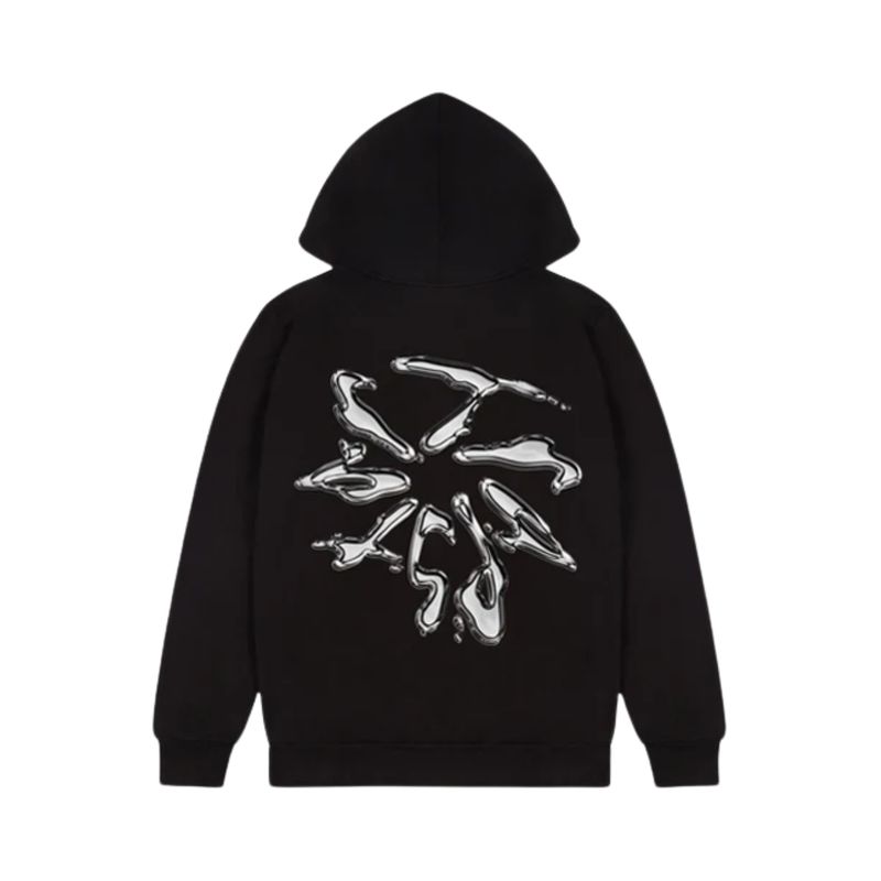 Trapstar Liquid Chrome Hoodie - Black