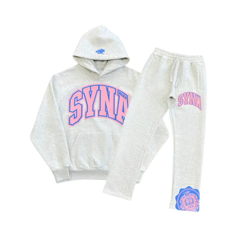 SynaWorld College Tracksuit - Grey/Pink