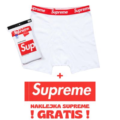 Bokserki Supreme Hanes Białe